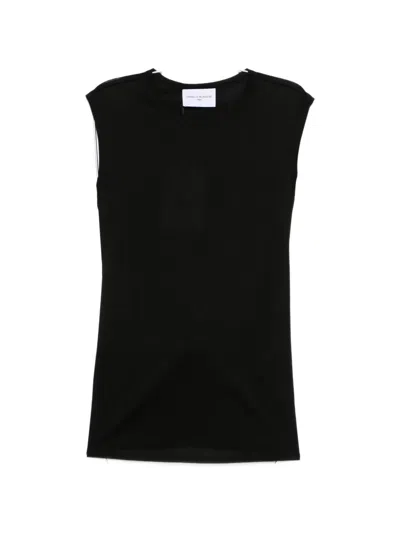 Isabelle Blanche Crew-neck Top In Black