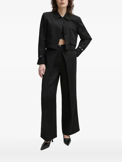Isabelle Blanche Cropped Buckle-cuff Jacket In Multi