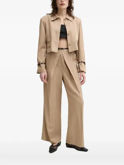 Isabelle Blanche Cropped Jacket In Brown
