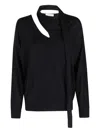 Isabelle Blanche Cut-out Sweater In Black