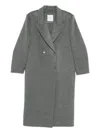 Isabelle Blanche Double-breasted Coat In Gray
