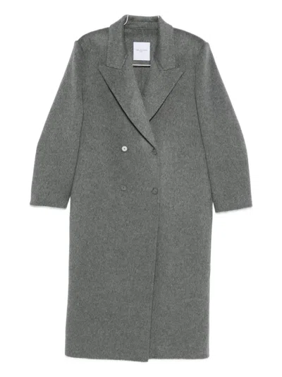 Isabelle Blanche Double-breasted Coat In Gray