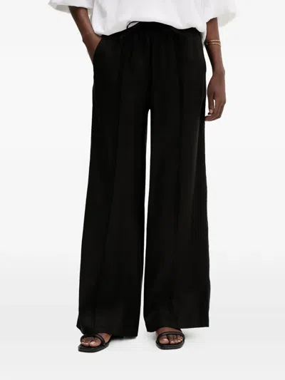 Isabelle Blanche Drawstring Trousers In Black