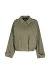 Isabelle Blanche Flap-pocket Jacket In Green