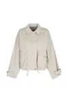 Isabelle Blanche Flap-pocket Jacket In Neutral