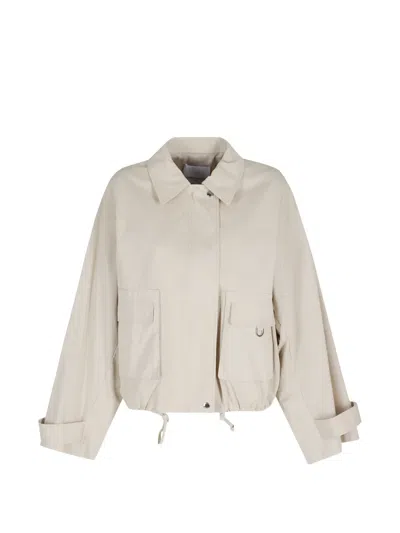 Isabelle Blanche Flap-pocket Jacket In Neutral