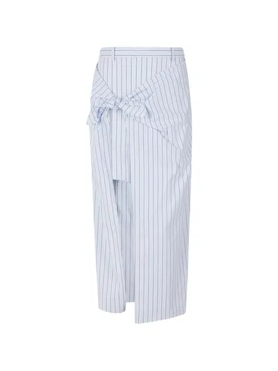 Isabelle Blanche Gonna Nodo Celeste Skirt In Blue