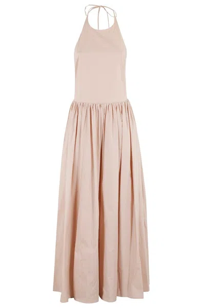 Isabelle Blanche Halter Neck Maxi Dress