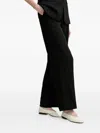 Isabelle Blanche High Waist Trousers In Black