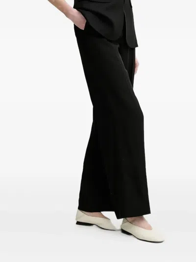 Isabelle Blanche High Waist Trousers In Black
