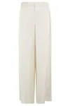 Isabelle Blanche High-waisted Viscose Crepe Trousers In White