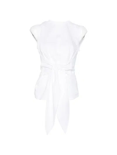 Isabelle Blanche Knot-detail Top In White