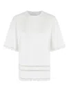 Isabelle Blanche Oversized White T-shirt With Lace Trim Details