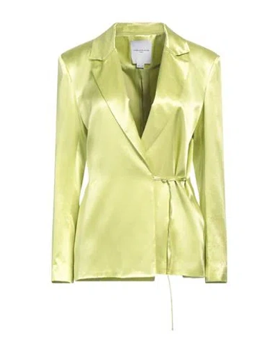 Isabelle Blanche Paris Woman Blazer Lime Green Size S Viscose