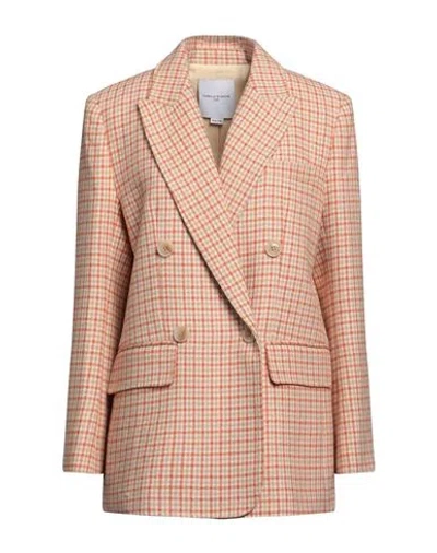 Isabelle Blanche Paris Woman Blazer Orange Size M Wool, Polyester