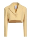 Isabelle Blanche Paris Woman Blazer Pastel Yellow Size Xxs Polyester, Viscose, Elastane In Yellow