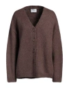 Isabelle Blanche Paris Woman Cardigan Dark Brown Size Xs Acrylic, Wool, Alpaca Wool, Polyamide