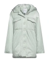 Isabelle Blanche Paris Woman Coat Sage Green Size M Polyester In Sage Green