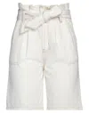 Isabelle Blanche Paris Denim Shorts In White