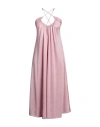 Isabelle Blanche Paris Woman Maxi Dress Pink Size Xs Acetate, Polyamide, Polyester In Pink