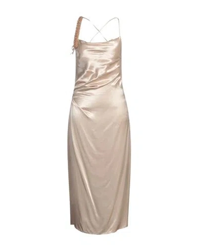Isabelle Blanche Paris Woman Midi Dress Beige Size S Viscose
