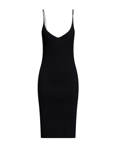 Isabelle Blanche Paris Woman Midi Dress Black Size S Viscose, Polyamide In Pink