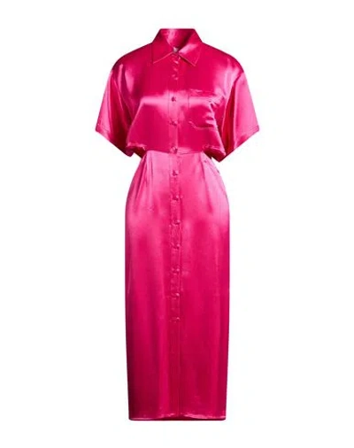 Isabelle Blanche Paris Woman Midi Dress Fuchsia Size Xxs Acetate, Polyester In Pink
