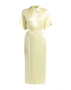 Isabelle Blanche Paris Woman Midi Dress Pastel Yellow Size S Acetate, Polyester In Green