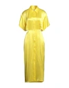 Isabelle Blanche Paris Woman Midi Dress Yellow Size S Acetate, Polyester