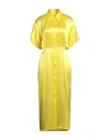 Isabelle Blanche Paris Woman Midi Dress Yellow Size Xs Acetate, Polyester