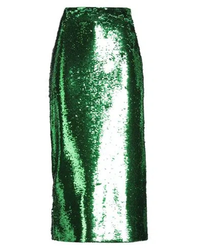Isabelle Blanche Paris Woman Midi Skirt Emerald Green Size M Polyester, Acetate