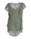 Isabelle Blanche Paris Woman Short Dress Sage Green Size Xxs Polyamide In Sage Green