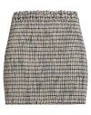 Isabelle Blanche Paris Woman Mini Skirt Beige Size M Wool, Polyester In Gray