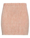 Isabelle Blanche Paris Woman Mini Skirt Rust Size Xs Wool, Polyester In Red