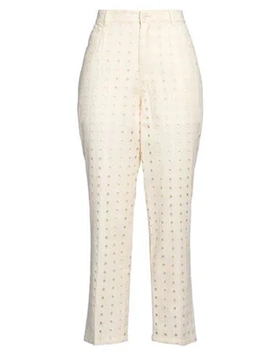 Isabelle Blanche Paris Woman Pants Beige Size M Cotton