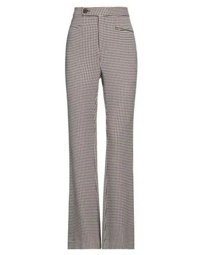 Isabelle Blanche Paris Woman Pants Dark Brown Size S Polyester, Viscose, Elastane