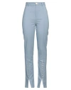 Isabelle Blanche Paris Woman Pants Light Blue Size M Polyester, Viscose, Tencel, Wool, Elastane In Blue