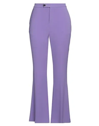 Isabelle Blanche Paris Woman Pants Light Purple Size L Polyester, Elastane