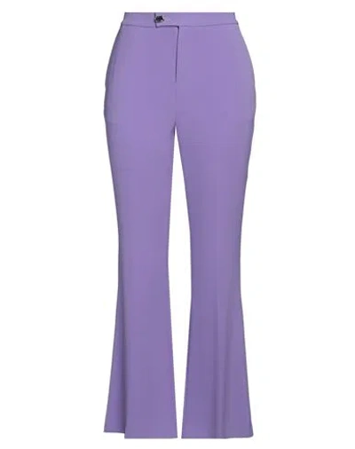 Isabelle Blanche Paris Woman Pants Mauve Size L Polyester, Elastane In Purple