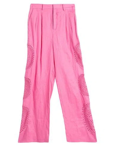 Isabelle Blanche Paris Woman Pants Pink Size L Cotton