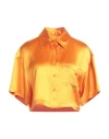 Isabelle Blanche Paris Woman Shirt Mandarin Size S Acetate, Polyester
