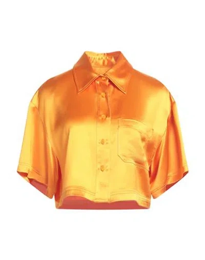Isabelle Blanche Paris Woman Shirt Mandarin Size Xs Acetate, Polyester