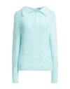 Isabelle Blanche Paris Woman Sweater Azure Size M Polyamide In Blue