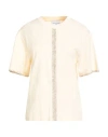 Isabelle Blanche Paris Woman T-shirt Cream Size Xs Cotton