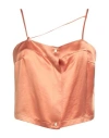 Isabelle Blanche Paris Woman Top Camel Size M Acetate, Polyester In Brown