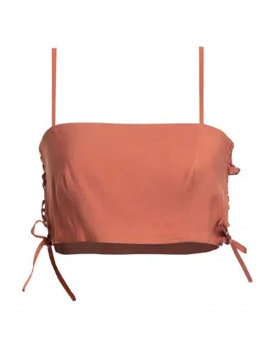 Isabelle Blanche Paris Woman Top Rust Size Xs Viscose, Polyester In Pink