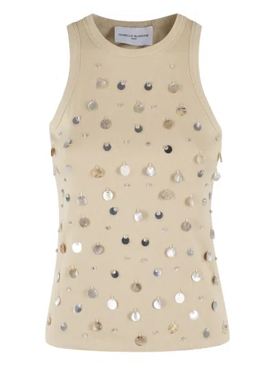 Isabelle Blanche Pearl-detailing Top