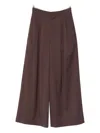 Isabelle Blanche Pleat-detail Trousers In Brown