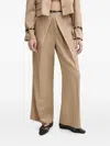 Isabelle Blanche Pleated Belted Trousers In Neutral