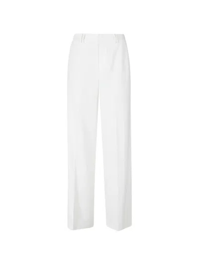 Isabelle Blanche Pressed-crease Tailored Trousers In White